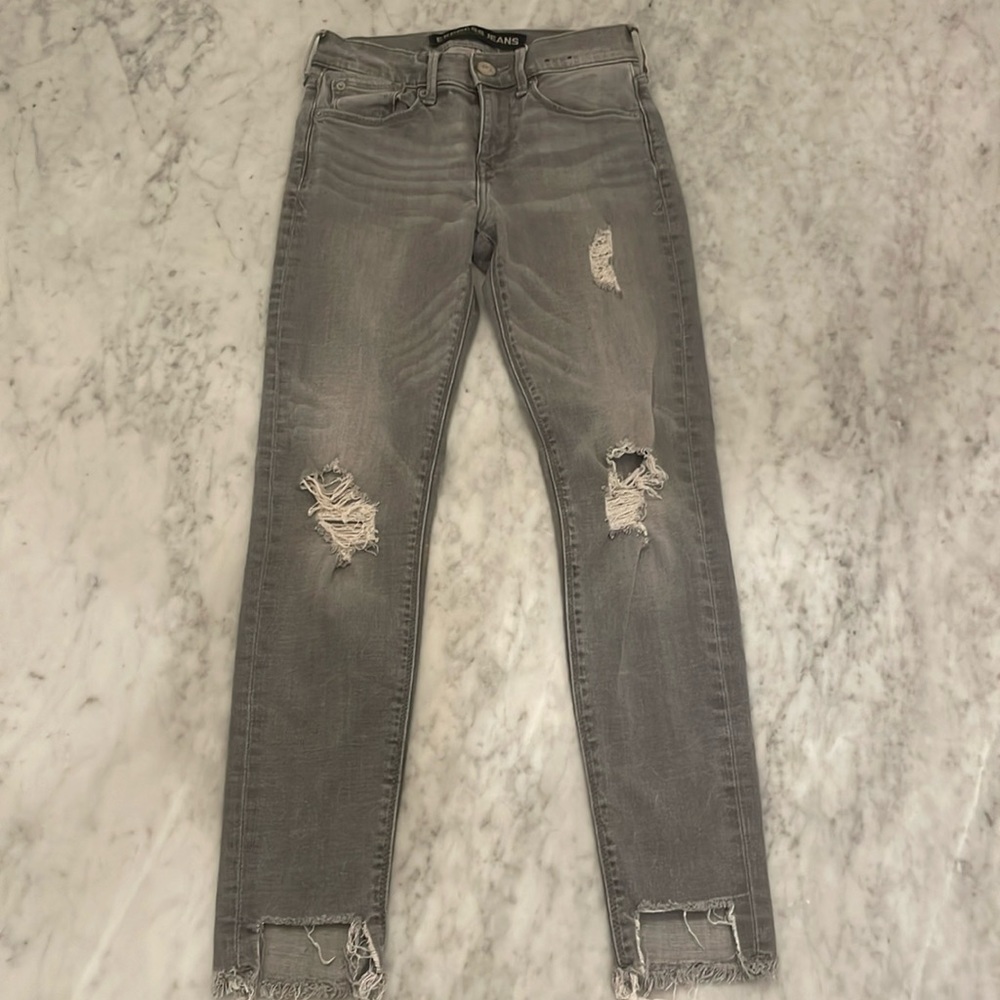 Express  Stretch Mid Rise Ankle Legging Jeans
